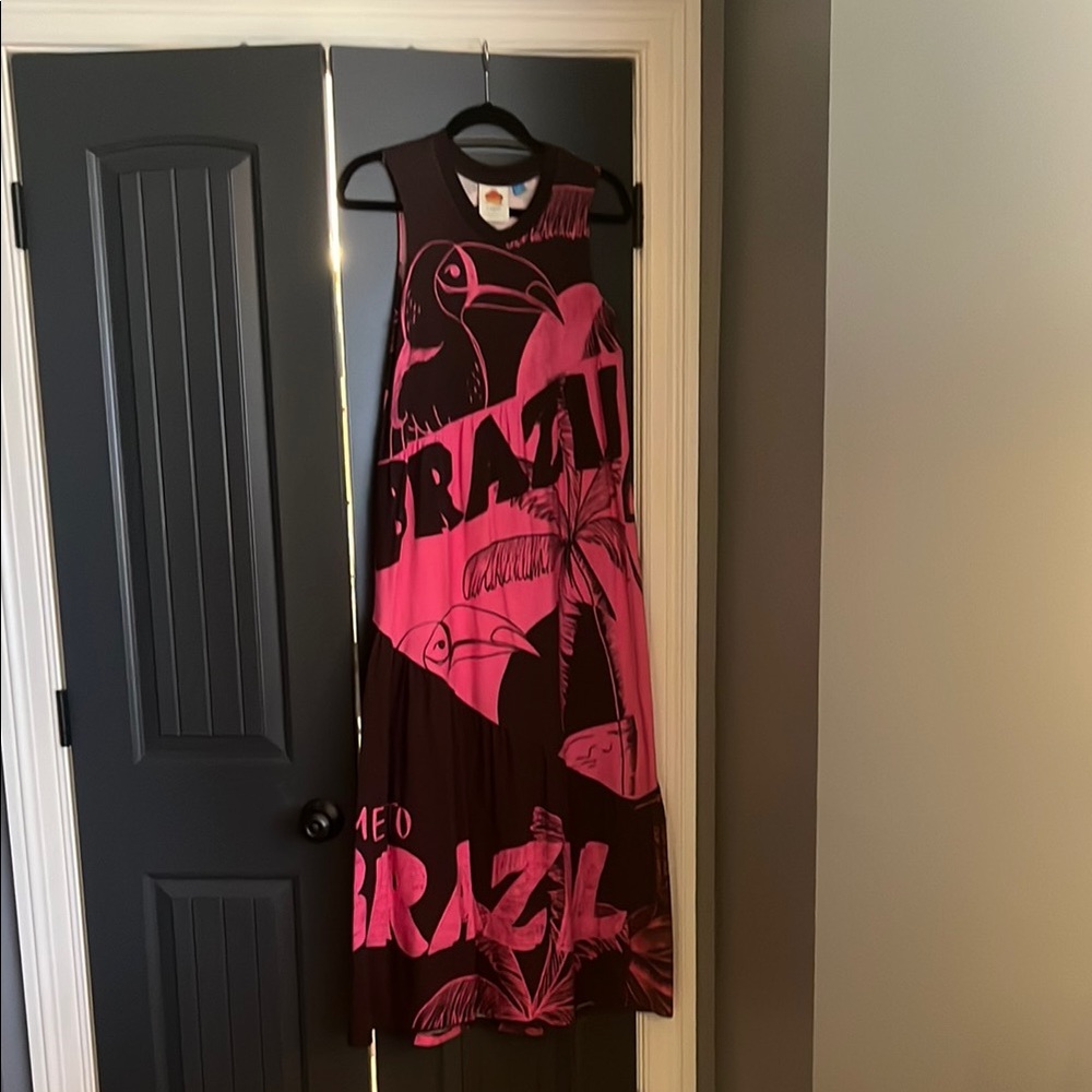 Colorful Brazil Graphic Maxi Dress